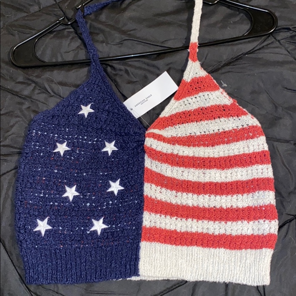 A crop 4th of july tank top